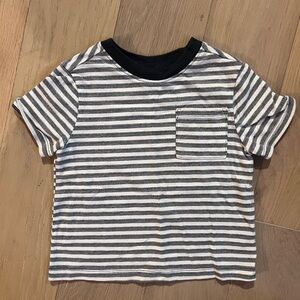 Old Navy Navy & White Striped Pocket Tee - Kids
